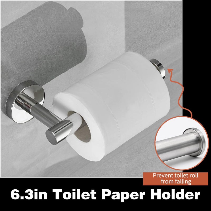 Ruby Q 20pcs Bathroom Hardware Set, Brushed Nickel Bathroom Hardware Set, Including 16" Hand Towel Bars, Toilet Paper Holders, Towel Rings, Robe Towel Hooks - Image 3